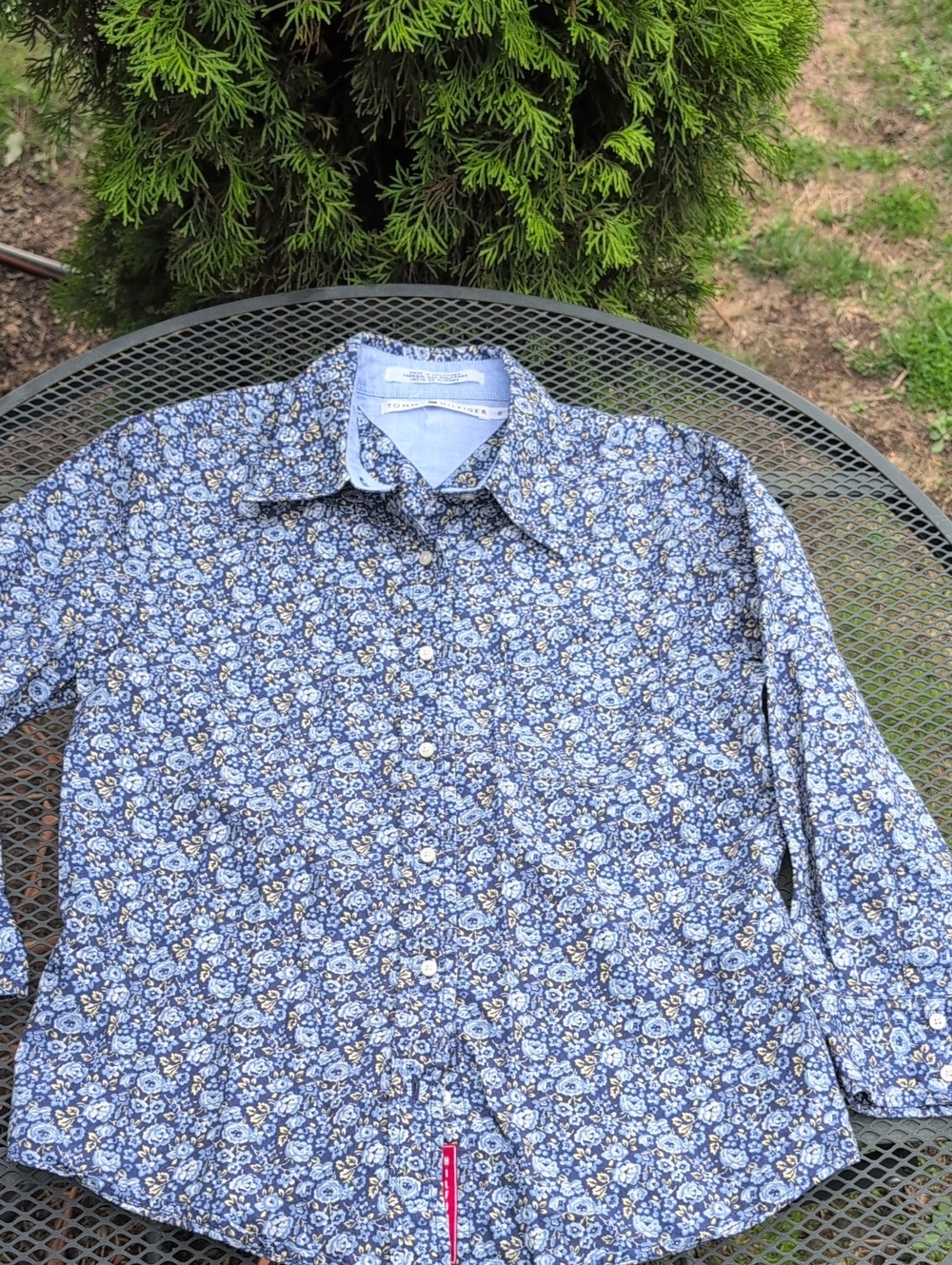 Tommy Hilfiger Blue Floral Button-Down Shirt